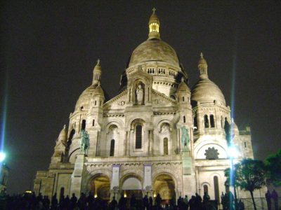 sacre coeur paris, igreja a noite