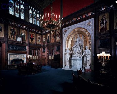 prince's chamber câmera dos lordes no parlamento britânico. Sala linda com detalhes em dourado e esculturas